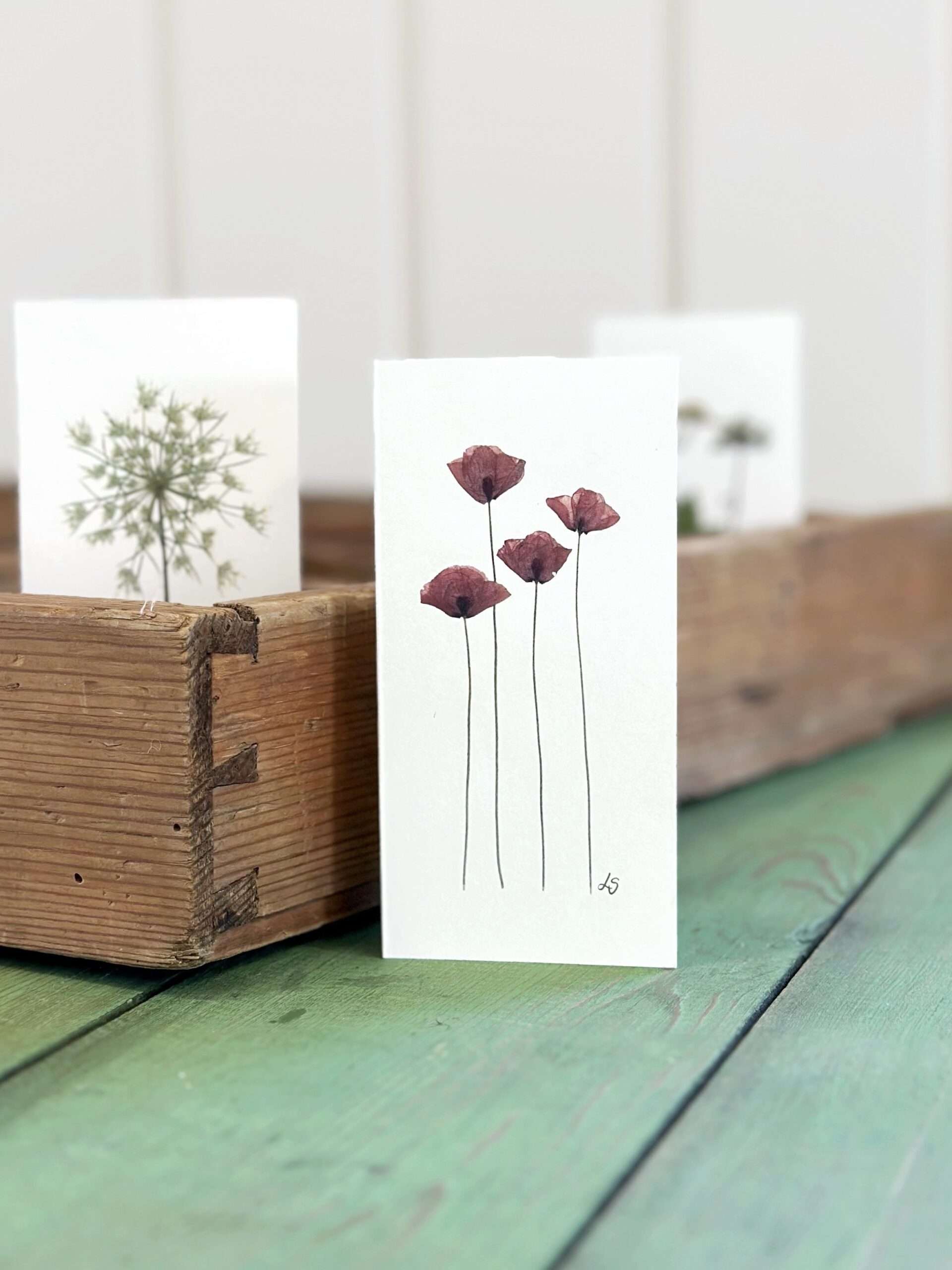 Dobbeltkort 6x12 cm - 12 stk - Nr 1